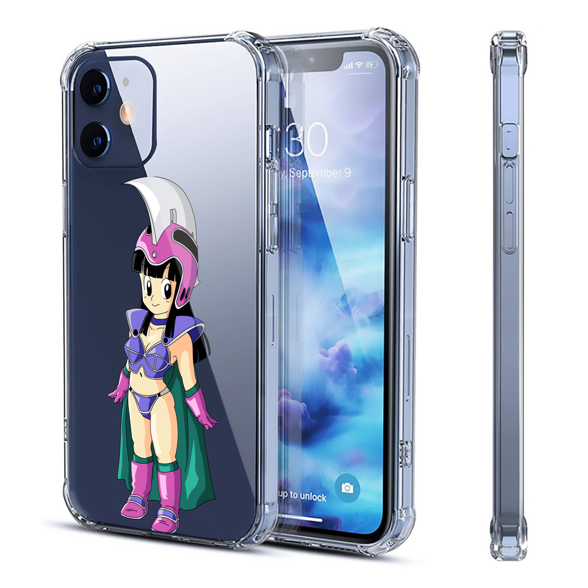 （画像用） ドラゴンボール チチ DRAGON BALL Chichi 【iPhone 12シリーズ対応】透明スマホケース（クリアソフトケース）